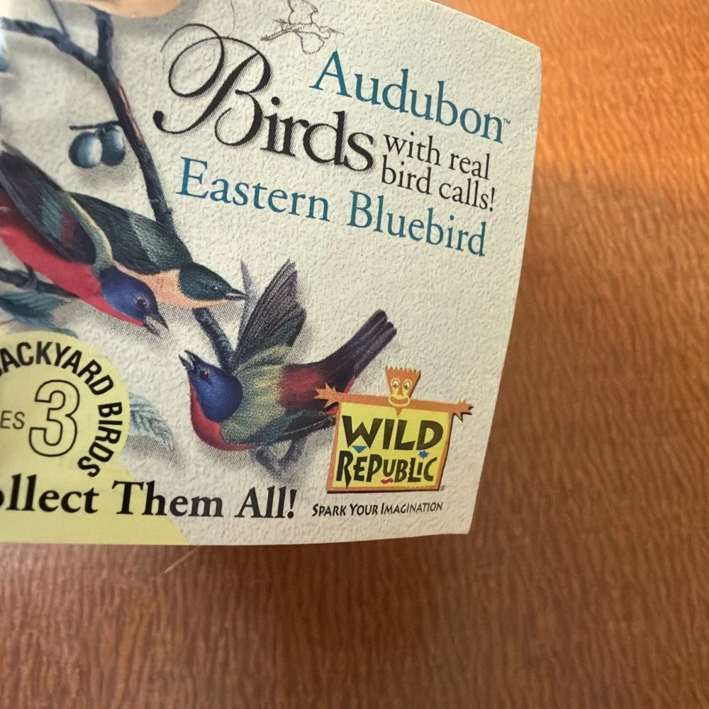 Audubon Bird Eastern Bluebird Plush‎ with Authentic Bird Sound - No Sound